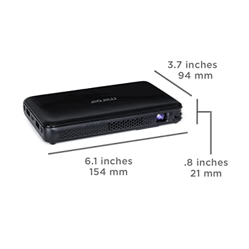 Miroir M190 Portable Projector - Rechargeable Battery - Home and Outdoors (Renewed Premium) 5