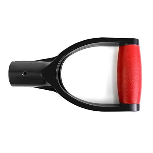 QWORK Plastic Spade Shovel with D Grip, 1-1/4" Polypropylene Shovel Handle for Digging and Raking 2
