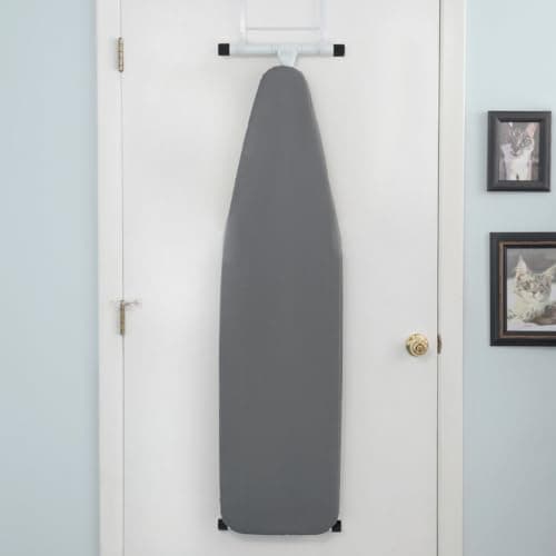 Full Size Ironing Board with Cover & Pad – USA-Made with Enhanced Grip Feet for Extra Stability – Adjustable Steel T-Legs 35" High – Perforated Top – Durable Iron Board for Home, Laundry Room, Grey 6