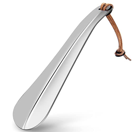 ONEKOO Shoe Horn 7.5 Inch, Portable Shoe Horns, Travel Shoes Horn, Premium Stainless Steel Metal Shoe Horn, Shoe Helper for Men, Shoe Spoon for Women, Metal Shoe Helper for Kids or Adults