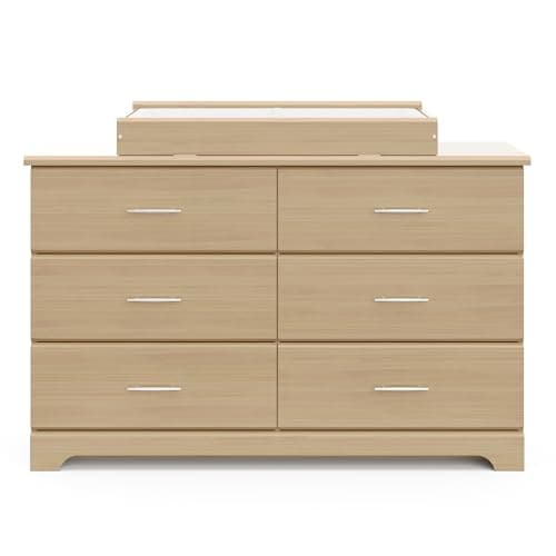 Storkcraft Brookside 6-Drawer Dresser (Driftwood) – GREENGUARD Gold Certified, Wood Dresser for Bedroom, Kids & Nursery Storage Chest, Safety Interlocking Drawers, Pre-Installed Tracks, Kids Chest 13