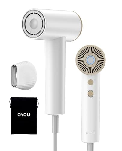 OSOU Ionic Travel Hair Dryer, High-Speed Blow Dryer - White