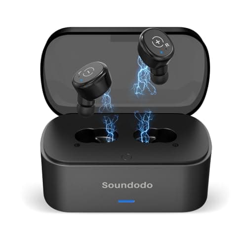 Soundodo Wireless Earbuds for TV Listening Watching, 2025 New TWS Wireless Earbuds for TV with Transmitter Set, Plug and Play,Compatible with TVs with Optical, AUX, RCA, 60ft Remote