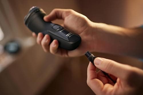 Philips Norelco Shaver 2400 Series, Wet and Dry Electric Shaver, Pop-up Trimmer, P-Cap, Deep Black, Model X3001/90 10