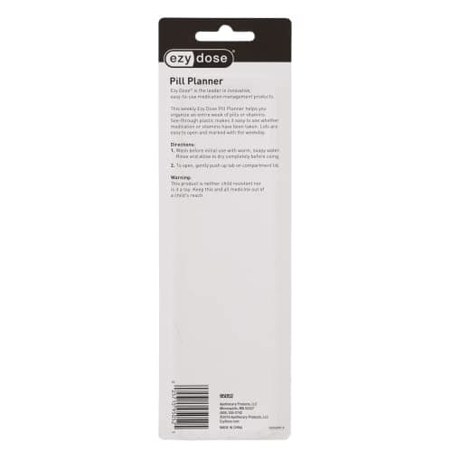 EZY DOSE Weekly (7-Day) Pill Case, Medicine Planner, Vitamin Organizer Box, Convenient and Easy to Use, X-Large Compartments, Travel Friendly, Purple, BPA Free 5