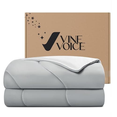 Cooling Blanket Comforter Hot Sleepers - Cooling Comforter Queen Size, Double-Sided Ice Blankets for Night Sweats, All-Season Lightweight Cooling Quilt for Restful Sleep (90''x90'',Cool Gray)