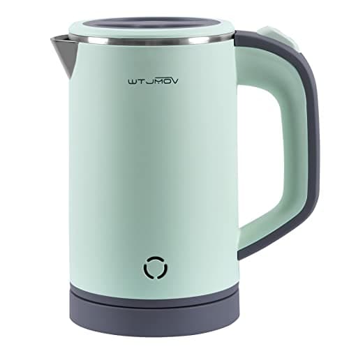 WTJMOV Small Electric Kettle Stainless Steel, 0.8L Portable Tea Kettle Auto Shut-off, Low Power Hot Water Kettle for Camping, Travel, Office and More