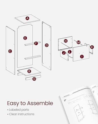VASAGLE 3-Drawer Vertical File Cabinet, Filing Cabinet for Home Office, Printer Stand, with 3 Lockable Drawers, Adjustable Hanging Rail, for A4 and Letter-Size Files, Ink Black UOFC055B16 8