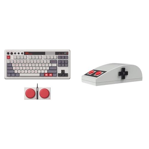 8Bitdo Retro Mechanical Keyboard & N30 2.4Ghz Wireless Mouse for PC Windows and macOS