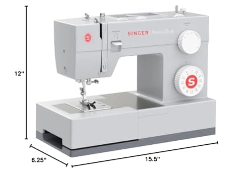 SINGER Heavy Duty 4423 High Speed Sewing Machine with Accessory Kit | Strong Motor with Enhanced Piercing Power, 97 Stitch Applications, Full Metal Frame, 1-Step Buttonhole & LED Light, Grey 11