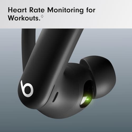 Beats Powerbeats Pro 2 - Wireless Noise Cancelling Workout Earbuds with Secure- Fit Earhooks, Up to 45-Hour Battery with Charging Case, Sweat & Water Resistant, Heart Rate Monitoring - Jet Black 5