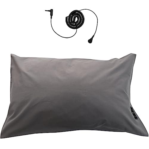 EOHELGRO Grounding Pillowcase Queen Size, with Sliver Fiber for Better Sleep, Pain Relief, Inflammation (Gray, 20"x 30")