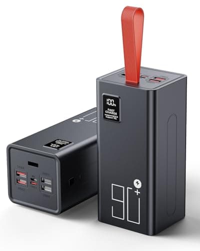 90000mAh High Capacity Power Bank, 30W Fast Charging Portable Charger PD&QC 3.0, 5 Output 2 Input Large Powerbank with LED Display USB C Battery Pack Charger Portable for Outdoor Camping Travel