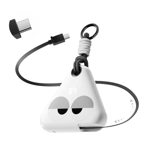 10000mAh Tape Charger, 22.5W Portable Charger Power Bank Fast Charging, USB-C in and Out Travel Essentials Battery Bank, Power Bank with Cables Compatible with iPhone 16 15 Samsung Android Phones