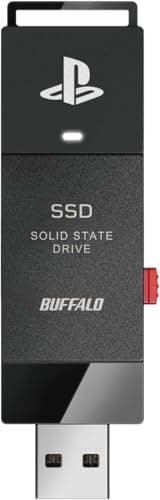 BUFFALO External SSD 1.0TB - Officially Licensed Product, Compatible with PS5 Consoles / PS4 Consoles - USB3.2 Gen2 Type A Compact Stick SSD-SAO1.0U3B
