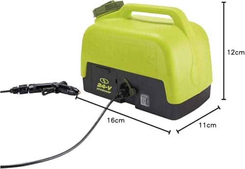 Sun Joe Cordless Electric Pressure Power Washer w/ 2.0Ah Battery, Charger & Adjustable Nozzle, 1.5 GPM, 90W Motor - Heavy-Duty Cleaning Machine for Patios, Decks, Sidewalks & Cars, IONMAX WA24C-LTE 10