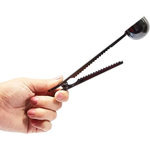 Metal Coffee Scoop with Clip (Black, 6.8 Inches, 2 Pack) 6