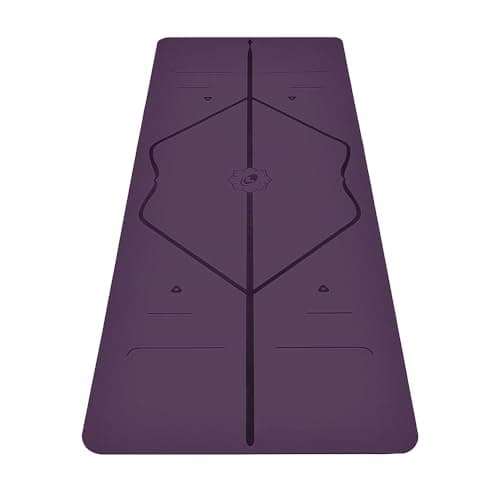 Liforme Original Yoga Mat – Free Yoga Bag Included - Patented Alignment System, Warrior-like Grip, Non-slip, sweat-resistant, 4.2mm thick mat for comfort - Purple