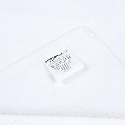 Amazon Basics 2-Piece Quick-Dry Oversize Bath Towel, 100% Cotton, 54" x 30", White 6
