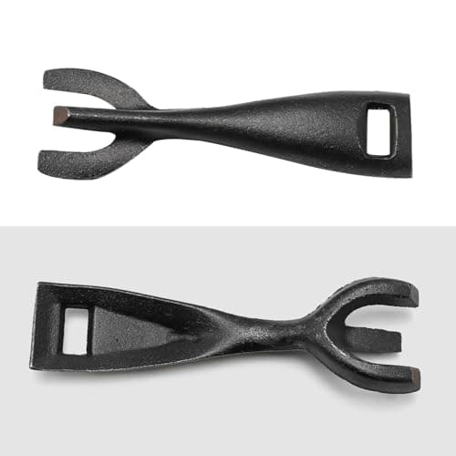 Cast Iron Steak Plate Sizzle Griddle, Round Shape Grill Fajita Server Plate, with Wooden Base Steak Pan, Household use or Restaurant Supply (10" Diameter) 5