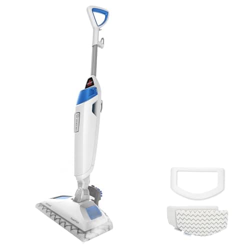BISSELL Steam Mop 1940A PowerFresh Floor Steam Cleaner for Hard Wood & Tile with Natural Sanitization, Easy Scrubber, Variable Steam, 12” Cleaning Path