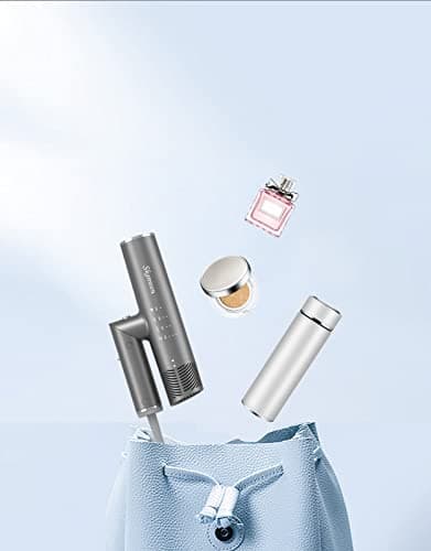 SKANWEN Ionic Hair Dryer with Folding Handle, 110,000 RPM High-Speed Professional Blow Dryer | Fast Drying, Low Noise, Lightweight Design, Perfect for Home and Travel, Dark Gray 6