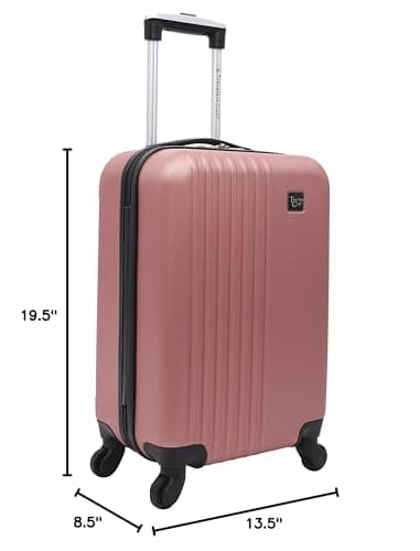 Travelers Club Cosmo Luggage, Rose Gold - 20 Inch, 20-Inch 8