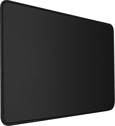 Mouse Pad, Large Gaming Mouse Pad with Double Stitched Edges, 14.9 x 11.7 inches Premium-Textured & Waterproof Mousepad, Nonslip Natural Rubber Base Mouse pad for Laptop,Computer, Office, Black