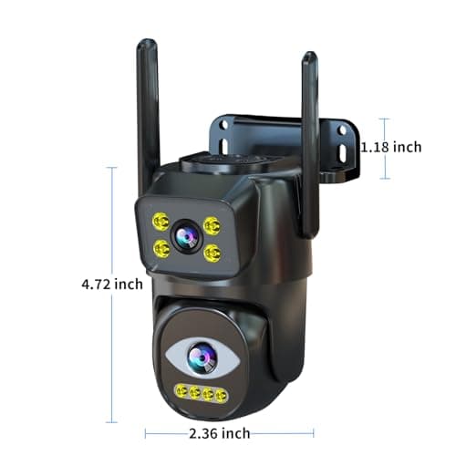LETSCEE Dual Lens WiFi Security Camera Outdoor, 2.4G/5G PTZ Outdoor Plug-in Camera Auto Tracking,Home Security Surveillance System,WiFi,Night Vision,7/24 Recording 9