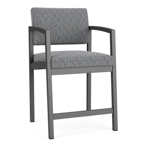 Lenox Steel Reception Waiting Room Healthcare Hip Chair/Charcoal Steel/Gray