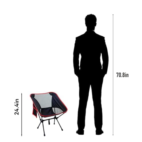 Doseno Backpacking Chair, Camping Chairs for Adults, Foldable Portable Chair for Outside Camp Sports Beach Travel Hiking 8