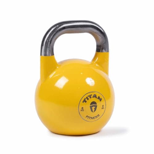 Titan Fitness 8 KG Competition Kettlebell, Single Piece Casting, KG Markings, Full Body Workout