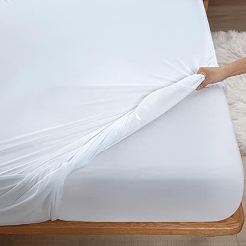 Kingnex Twin XL Mattress Protector Waterproof for Extra Long Twin College Dorm Bed Fitted Sheet Style Mattress Cover 7