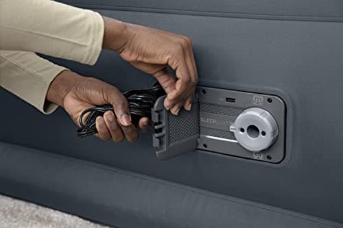 Sleeplux Tough Guard Air Mattress Queen 22” with Snugable Top and Built-in AC Pump 7