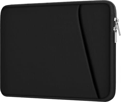 Laptop Sleeve, Durable Briefcase Shockproof Protective Case, Handbags Portable Laptop Bag for 15.6 inch HP Dell Asus Lenovo Notebook Computer with Front Pocket, Black