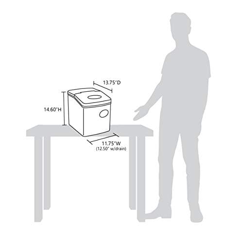 Newair Bullet Ice Machine - 28 lbs/Day Countertop Ice Maker, BPA Free, Portable Ice Maker Machine, 3 Size Ice Cube Maker, Ideal for Home Office, Kitchen or Bar | Red 20