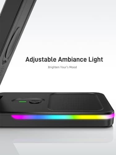 Wireless Charger for Samsung, Magnetic Wireless Charging Station for Samsung Galaxy S25 Ultra/S24/S22/Buds, 3 in 1 Foldable MagSafe Charger for Galaxy Watch Ultra/7/6, for Travel [Mag Ring Included] 6