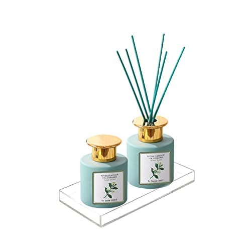 Bigfety Acrylic Vanity Tray for Organizing, Clear Bathroom Trays for Counter, Desk, Dresser