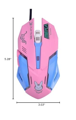 TOMLFF OW Mouse Breathing LED Backlit Gaming Mouse Genji Reaper Wired USB Computer Mouse for PC& Mac E-Sports Gamers 9