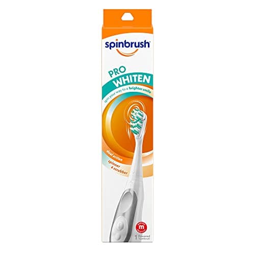 Spinbrush Pro Whiten, Battery Toothbrush for Adults, Medium Bristles, Batteries Included