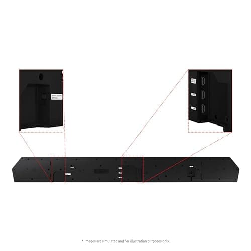 SAMSUNG Q990D 11.1.4ch Soundbar w/Wireless Dolby Atmos Audio, Rear Speaker Included, Q-Symphony, SpaceFit Sound Pro, Adaptive Sound, Game Mode Pro with Alexa Built-in, HW-Q990D/ZA 12