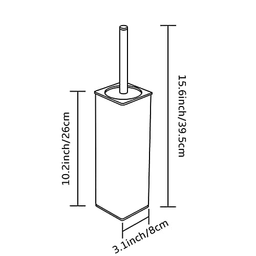BVL Toilet Brush and Holder Set Black Freestanding for Bathroom 6