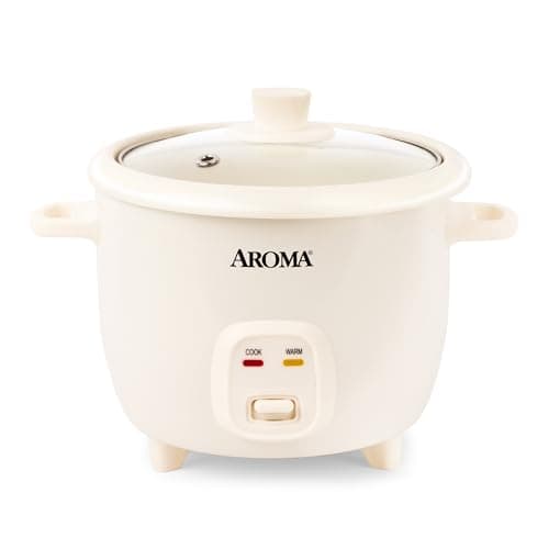 AROMA CoreCoat Pot-Style Rice Cooker with One-Touch Control and Non-Stick Ceramic Coating (6 Cups Cooked, 3 Cups Uncooked)