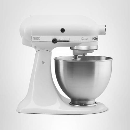 KitchenAid Classic Series 4.5 Quart Tilt-Head Stand Mixer K45SS, White 7