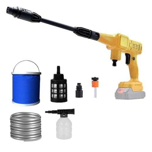 Cordless Pressure Washer for Dewalt Battery, Portable Pressure Washer with 6-in-1 Nozzle for Car Floor Fence Wall Cleaning (Battery Not Included)