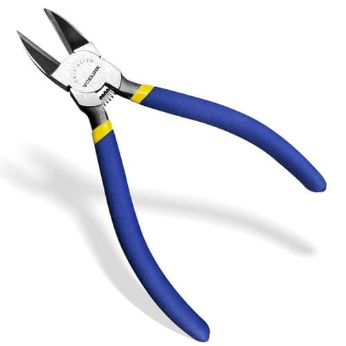 VCELINK Wire Cutter, 6-inch Side Cutter, CR-V Small Flush Cutter, Professional Small Wire Cutter with Spring-loaded for Artificial Flowers, Floral, Jewellery Making, and DIY Model Making