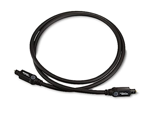 Amazon Basics Toslink Digital Optical Audio Fiber Optic Cable, Multi-Channel, for Sound Bar, Audio System, Home Theatre, Gold-Plated Connectors, 3.3 Feet, Black 5