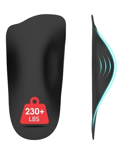 OUOKK Plantar Fasciitis Relief High Arch Support Inserts Women Men,Thin Shoe Inserts Orthotics Insoles for Flat Feet,High Arches,Foot Pain Relief Heavy Duty Support, Black, OKA-01-L