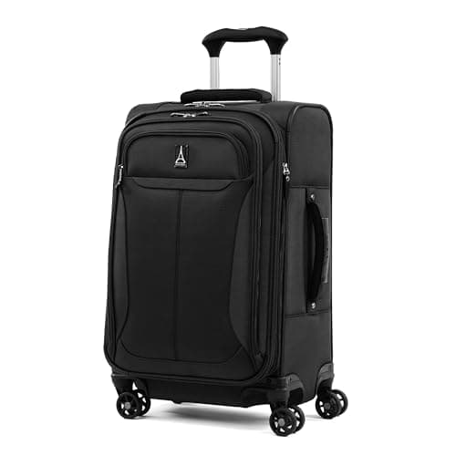 Travelpro Tourlite Softside 21" Expandable Luggage with 4 Spinner Wheels, Lightweight Suitcase, Carry-On, Black