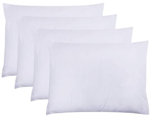 ZPECC White Pillow Cases Standard Size Set of 4, 20x26 Envelope Closure Pillowcases, Soft Plain Brushed Microfiber Covers Hypoallergenic Breathable